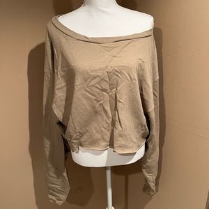 Fashion Nova off the shoulder crop top sweater.